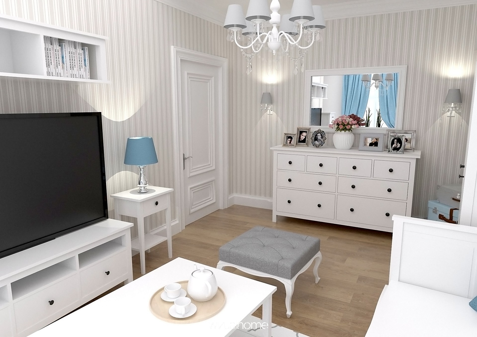 Projekt pokoju dziennego w stylu klasycznym Projekt pokoju dziennego w stylu klasycznym